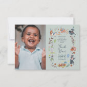 Carte De Remerciements Pawty Blue Chien Chien Chien Chien Chien Chiot fêt (Devant)