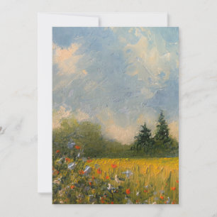 Carte De Remerciements Paysage de campagne peinture impressionniste été
