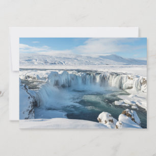 Carte De Remerciements Paysage de la cascade de Godafoss