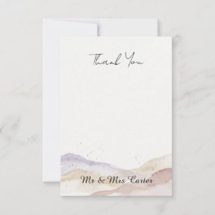 Carte De Remerciements Paysage des Highlands Écossais Aquarelle Mariage
