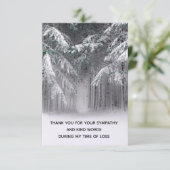 Carte De Remerciements Paysage des neiges d'hiver de la forêt (Debout devant)