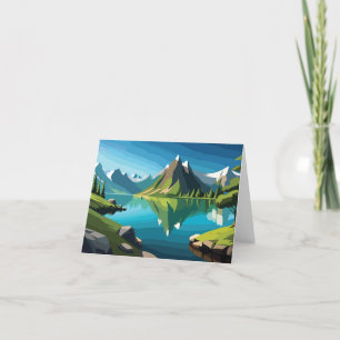 Carte De Remerciements Paysage majestueux de montagnes