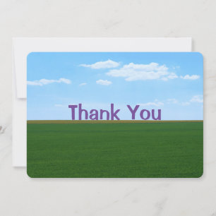 Carte De Remerciements Paysage "Merci" personnalisable
