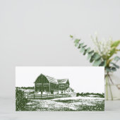 Carte De Remerciements Paysage rural maison de ferme de style coupe (Debout devant)