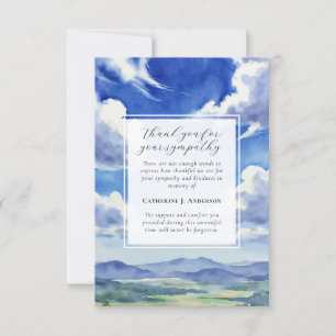 Carte De Remerciements Paysage Sky Memorial Photo Sympathy Funérailles