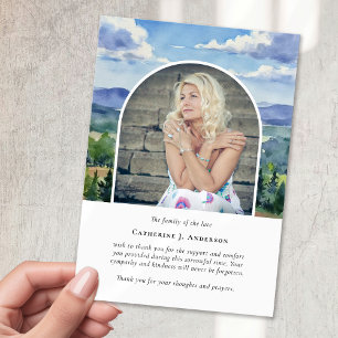 Carte De Remerciements Paysage Sky Memorial Photo Sympathy Funérailles