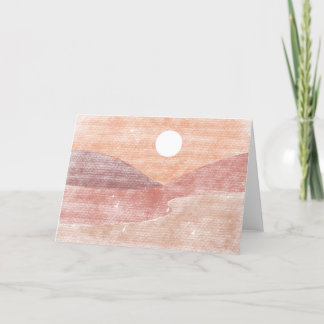 Carte De Remerciements Paysage tiré à la main vide