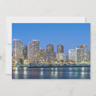 Carte De Remerciements Paysage urbain de Waikiki