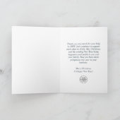 Carte De Remerciements Paysage Wreath Fête Noël Entreprise (Intérieur)