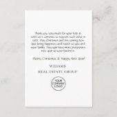 Carte De Remerciements Paysage Wreath Holly Berry Pine Forest Noël (Dos)