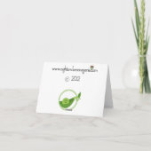 Carte De Remerciements Pea dans un Pod BlueThank You Card (Dos)