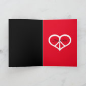 Carte De Remerciements Peace & Love (Intérieur)