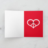 Carte De Remerciements Peace & Love (Intérieur)