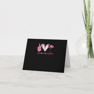 Carte De Remerciements Peace Love Flamingo Flamingo Lover