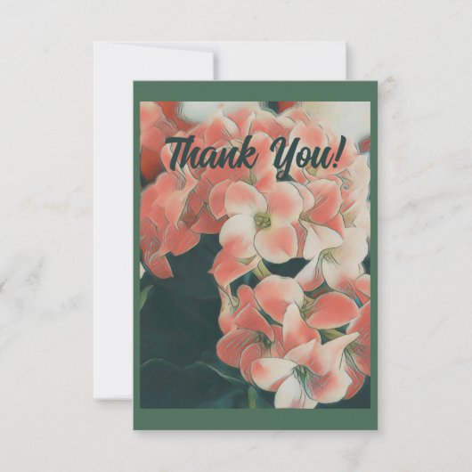 Carte De Remerciements Peach Flower (Devant)