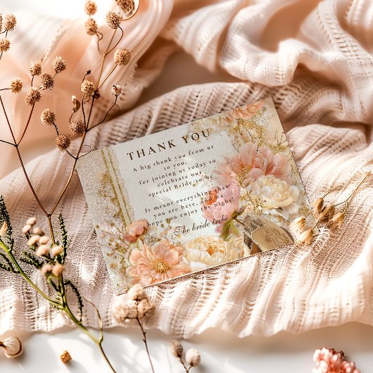 Carte De Remerciements Peach Meadow Boots Bridal Shower