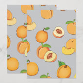 Carte De Remerciements Peach Pattern 6 (Devant / Derrière)