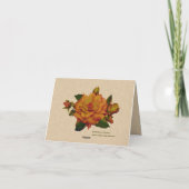 Carte De Remerciements Peach Roses (Dos)