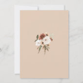 Carte De Remerciements Peach Rustic Terracotta Verdure Mariage Floral (Dos)