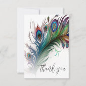 Carte de remerciements Peacock (Devant)