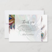 Carte de remerciements Peacock (Dos)