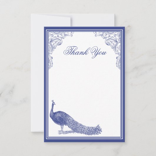 Carte de remerciements Peacock (Devant)