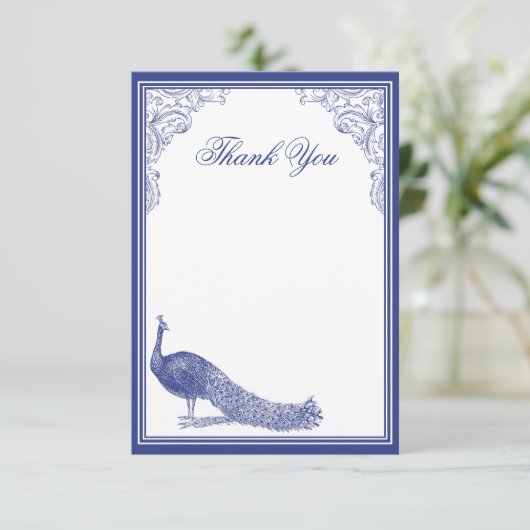 Carte de remerciements Peacock (Debout devant)