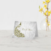 Carte de remerciements Peacock Or (Fleur jaune)