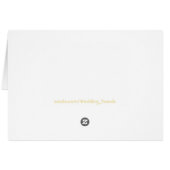 Carte de remerciements Peacock turquoise (Dos Horizontal)