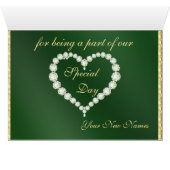 Carte de remerciements Peacock turquoise (Intérieur Horizontal (Bas))