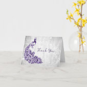 Carte de remerciements Peacock Violet (Fleur jaune)