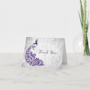 Carte de remerciements Peacock Violet