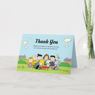 Carte De Remerciements Peanuts Charlie Brown et Gang Anniversaire