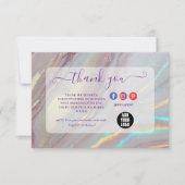 Carte De Remerciements Pearl Marble Modern Professional (Devant)