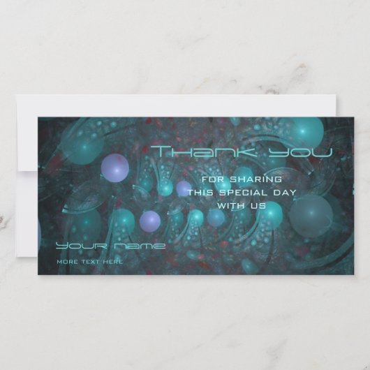 Carte De Remerciements Peau Alien 001 (Devant)