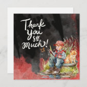 Carte De Remerciements Pêche (Devant / Derrière)