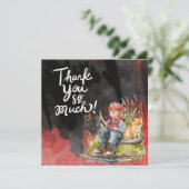 Carte De Remerciements Pêche (Debout devant)