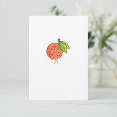 Carte De Remerciements Pêche, joues douces, thème fruit (Debout devant)
