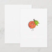 Carte De Remerciements Pêche, joues douces, thème fruit (Devant / Derrière)