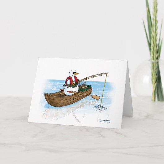 Carte De Remerciements Pêche sur glace sur glace (Devant)