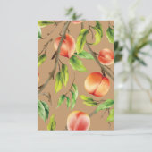Carte De Remerciements Pêches sur l'arbre (Debout devant)