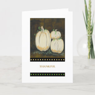 Carte De Remerciements PédagogieCarte de voeux : Citrouilles blancs II