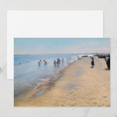 Carte De Remerciements Peder Severin Kroyer - Jour d'été sur la plage de  (Devant / Derrière)