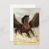 Carte De Remerciements Pégase ailé (Devant / Derrière)