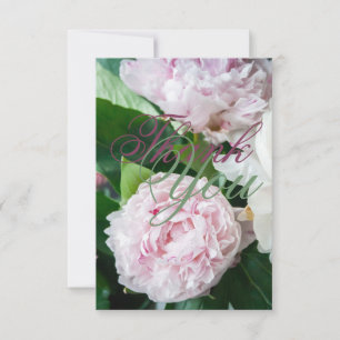 Carte De Remerciements Peine blanche rose Pleine fleurs Mariage