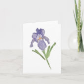 Carte De Remerciements Peinture à fleur d'Iris (Devant)