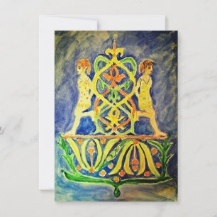 Carte De Remerciements Peinture à l'aquarelle