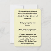 Carte De Remerciements Peinture à l'huile de chouette adorable (Dos)