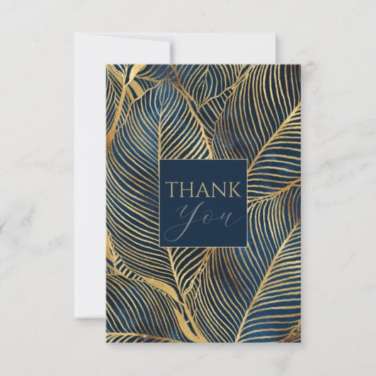 Carte De Remerciements Peinture Abstraite en or noir Fluide (Devant)