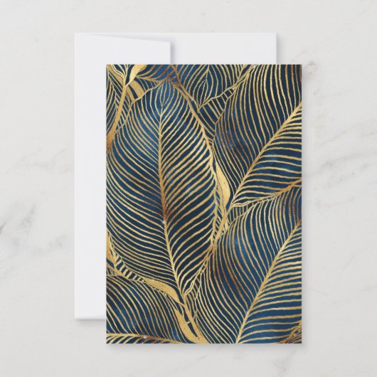 Carte De Remerciements Peinture Abstraite en or noir Fluide (Dos)